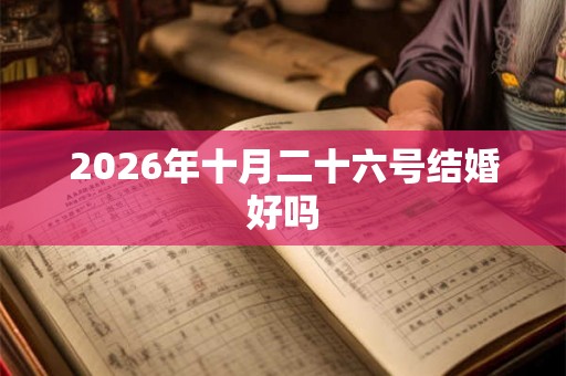 2026年十月二十六号结婚好吗