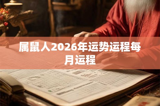 属鼠人2026年运势运程每月运程