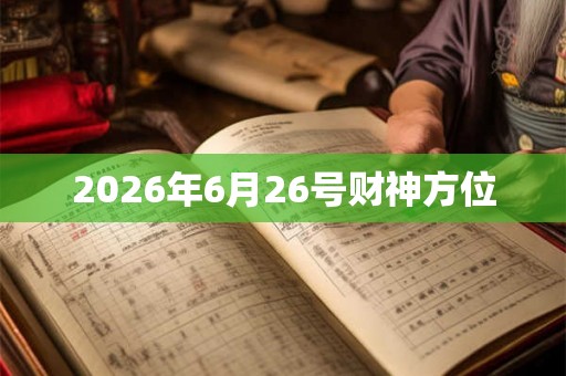 2026年6月26号财神方位