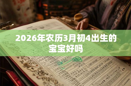 2026年农历3月初4出生的宝宝好吗