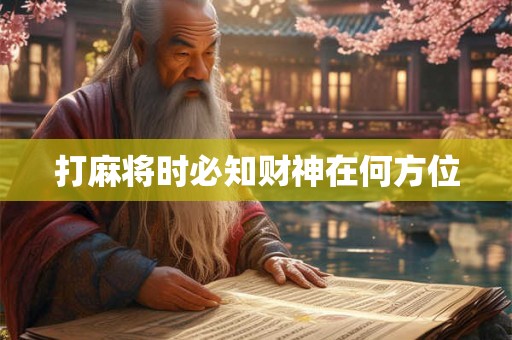 打麻将时必知财神在何方位