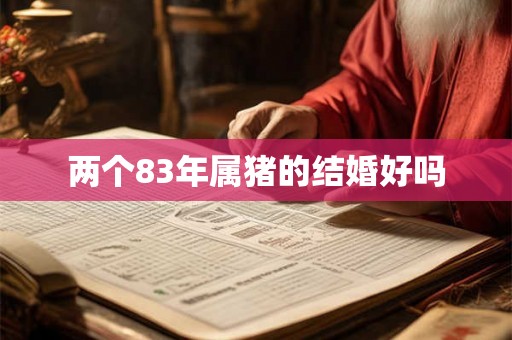 两个83年属猪的结婚好吗