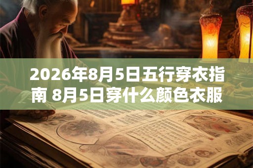 2026年8月5日五行穿衣指南 8月5日穿什么颜色衣服旺运