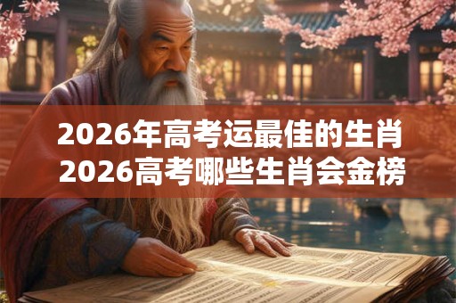 2026年高考运最佳的生肖 2026高考哪些生肖会金榜题名