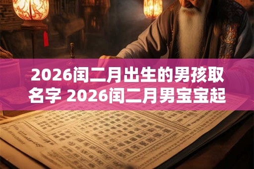 2026闰二月出生的男孩取名字 2026闰二月男宝宝起名如何