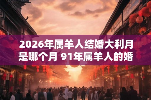 2026年属羊人结婚大利月是哪个月 91年属羊人的婚姻运势