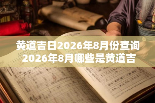黄道吉日2026年8月份查询 2026年8月哪些是黄道吉日