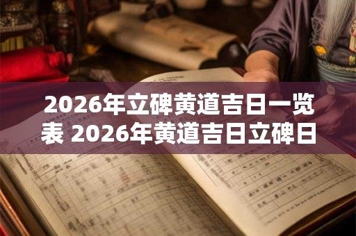 2026年立碑黄道吉日一览表 2026年黄道吉日立碑日子在哪
