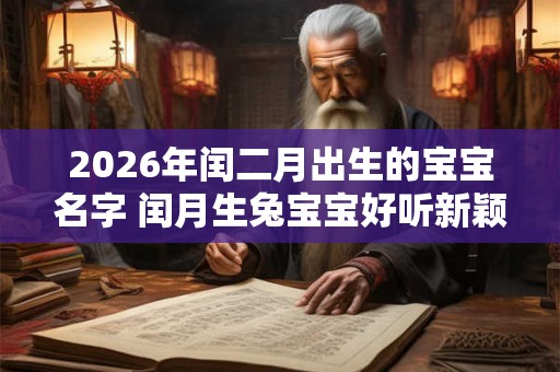 2026年闰二月出生的宝宝名字 闰月生兔宝宝好听新颖的名字