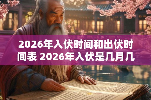 2026年入伏时间和出伏时间表 2026年入伏是几月几号