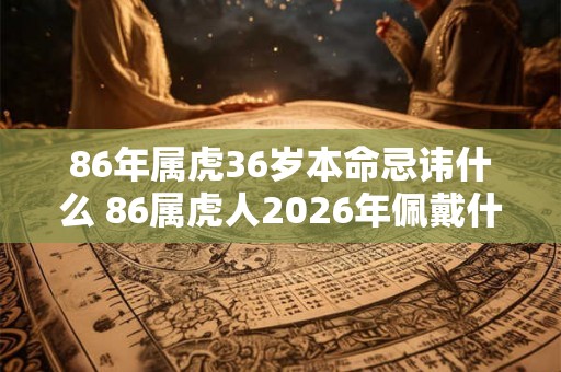 86年属虎36岁本命忌讳什么 86属虎人2026年佩戴什么