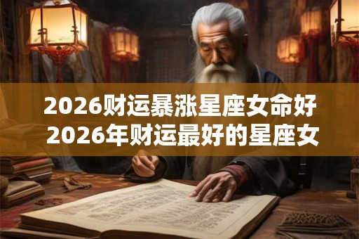 2026财运暴涨星座女命好 2026年财运最好的星座女生