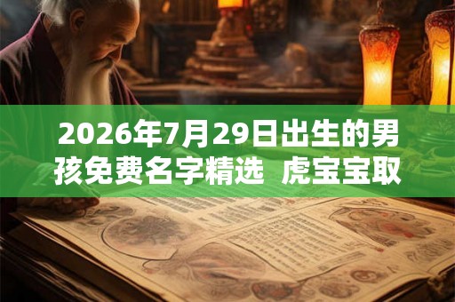 2026年7月29日出生的男孩免费名字精选 虎宝宝取名 2026年7月29日出生的男孩免费名字精选 虎宝宝取名