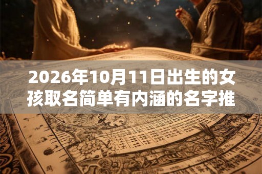 2026年10月11日出生的女孩取名简单有内涵的名字推荐