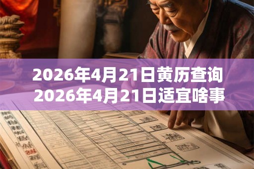 2026年4月21日黄历查询 2026年4月21日适宜啥事