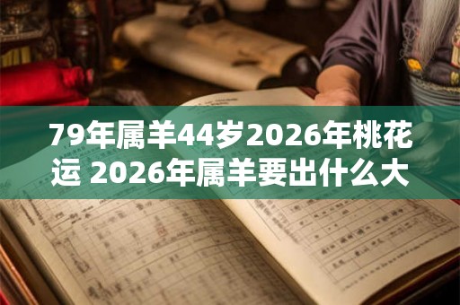 79年属羊44岁2026年桃花运 2026年属羊要出什么大事