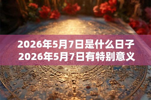 2026年5月7日是什么日子 2026年5月7日有特别意义吗