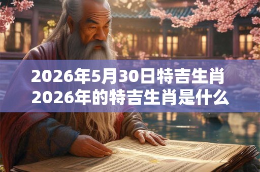 2026年5月30日特吉生肖 2026年的特吉生肖是什么