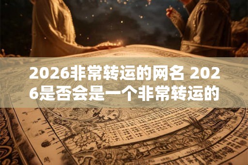 2026非常转运的网名 2026是否会是一个非常转运的一年