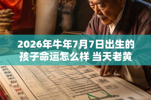 2026年牛年7月7日出生的孩子命运怎么样 当天老黄历查询