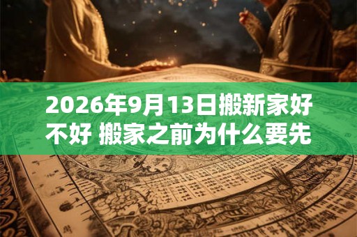 2026年9月13日搬新家好不好 搬家之前为什么要先净宅