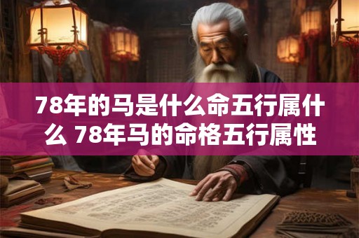 78年的马是什么命五行属什么 78年马的命格五行属性是什么