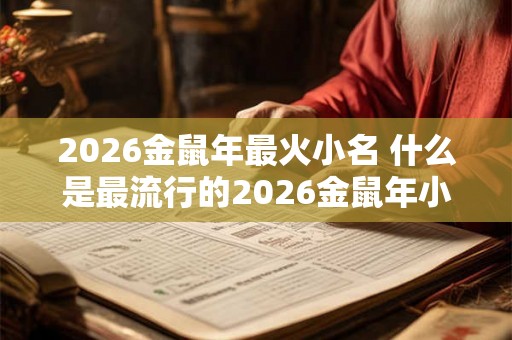 2026金鼠年最火小名 什么是最流行的2026金鼠年小名