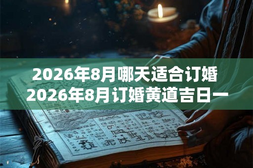 2026年8月哪天适合订婚 2026年8月订婚黄道吉日一览