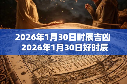 2026年1月30日时辰吉凶  2026年1月30日好时辰