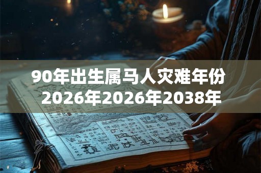 90年出生属马人灾难年份 2026年2026年2038年