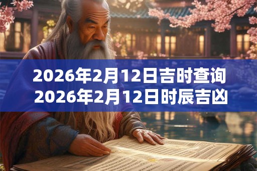 2026年2月12日吉时查询 2026年2月12日时辰吉凶