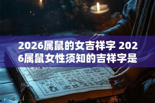2026属鼠的女吉祥字 2026属鼠女性须知的吉祥字是什么