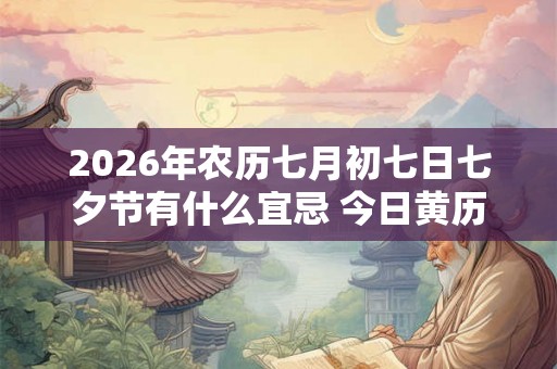 2026年农历七月初七日七夕节有什么宜忌 今日黄历宜忌查询