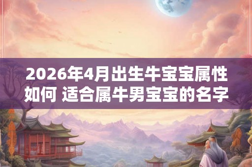 2026年4月出生牛宝宝属性如何 适合属牛男宝宝的名字推荐
