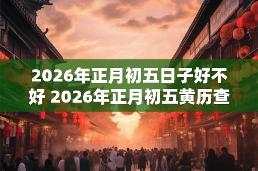 2026年正月初五日子好不好 2026年正月初五黄历查询