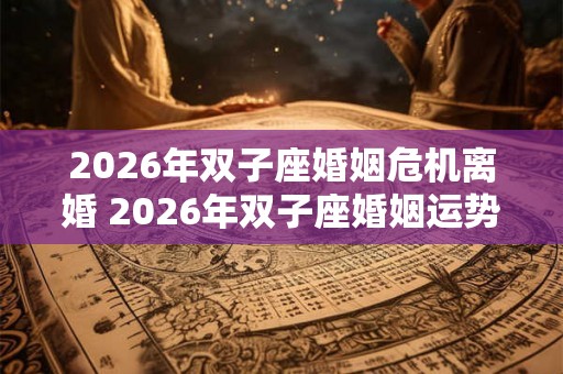 2026年双子座婚姻危机离婚 2026年双子座婚姻运势如何 2026年双子座婚姻危机离婚 2026年双子座婚姻运势如何