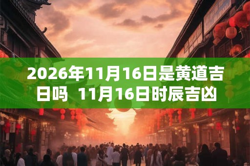 2026年11月16日是黄道吉日吗 11月16日时辰吉凶 2026年11月16日是黄道吉日吗 11月16日时辰吉凶