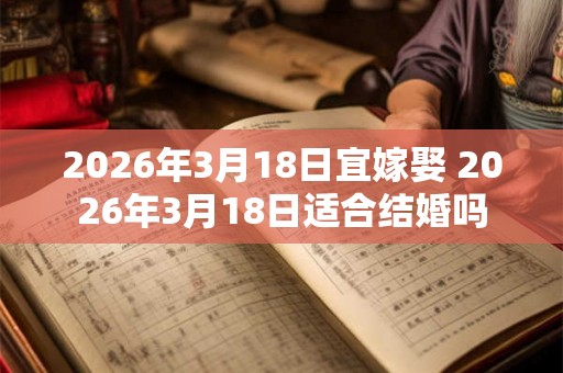 2026年3月18日宜嫁娶 2026年3月18日适合结婚吗