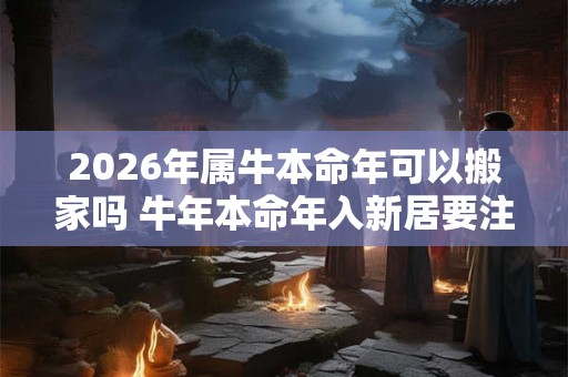 2026年属牛本命年可以搬家吗 牛年本命年入新居要注意什么
