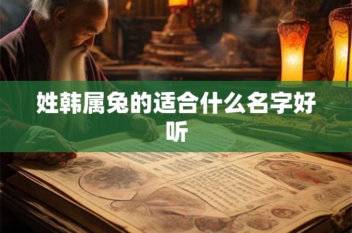 姓韩属兔的适合什么名字好听