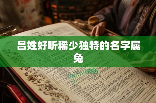 吕姓好听稀少独特的名字属兔