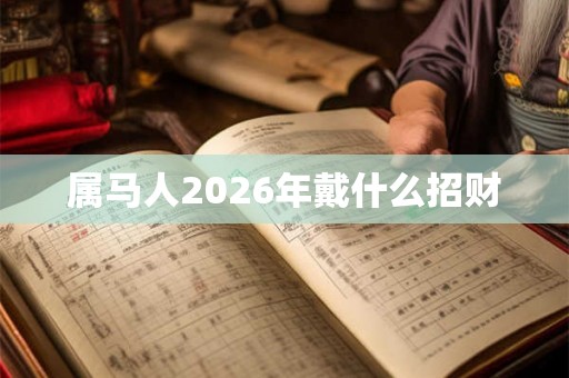 属马人2026年戴什么招财