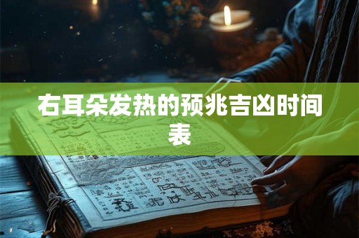 右耳朵发热的预兆吉凶时间表