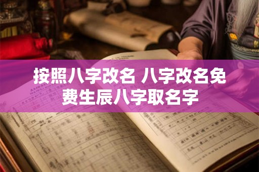 按照八字改名 八字改名免费生辰八字取名字