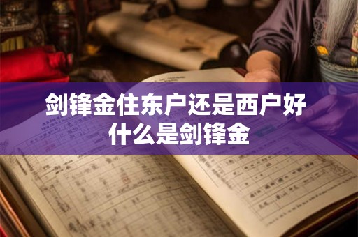 剑锋金住东户还是西户好 什么是剑锋金