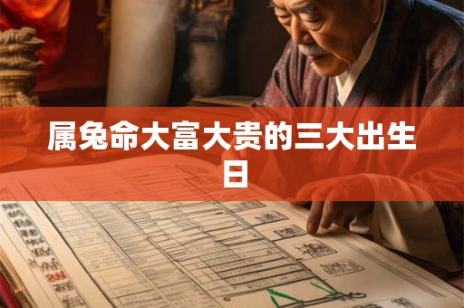 属兔命大富大贵的三大出生日