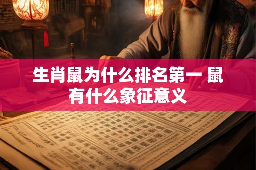 生肖鼠为什么排名第一 鼠有什么象征意义