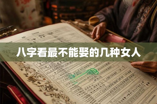 八字看最不能娶的几种女人