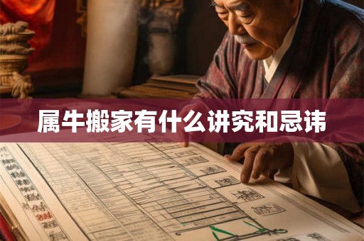 属牛搬家有什么讲究和忌讳