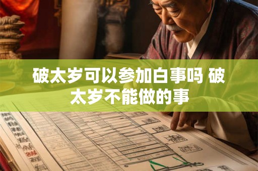 破太岁可以参加白事吗 破太岁不能做的事